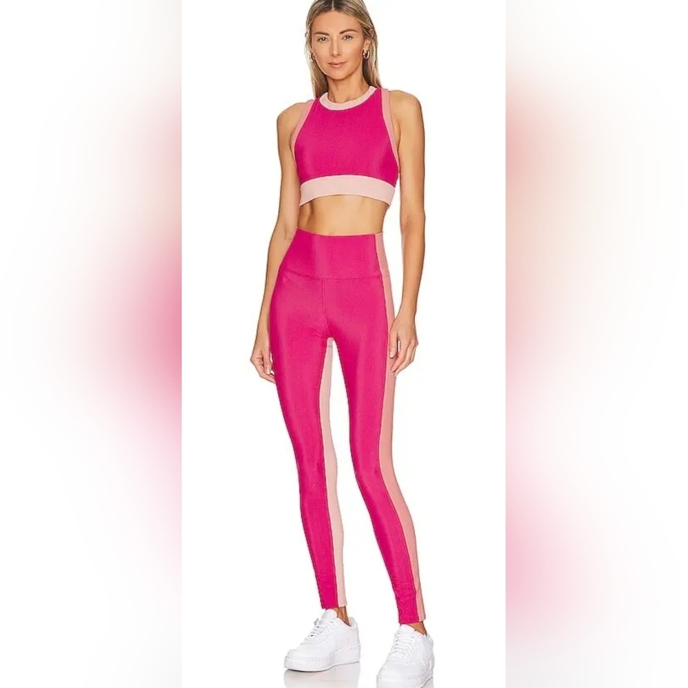 Beach riot Colorblock Women's Leggings inpink And Peach Size M - Picture 2 of 9